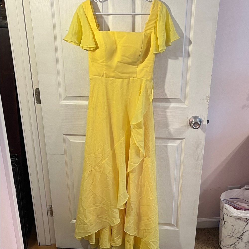 Elegant Yellow Women's Dress